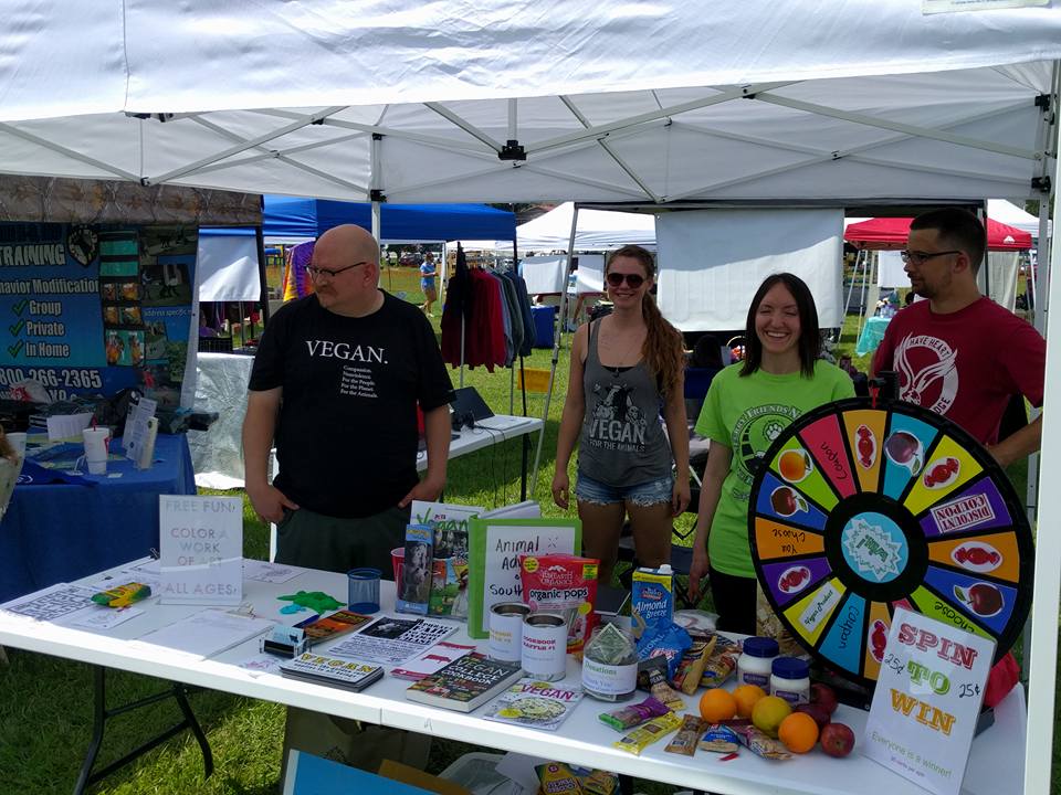 Animal Advocates Tabling Setup